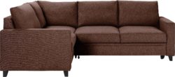 Hygena - Seattle Fabric Left Hand Corner Sofa Bed - Brown